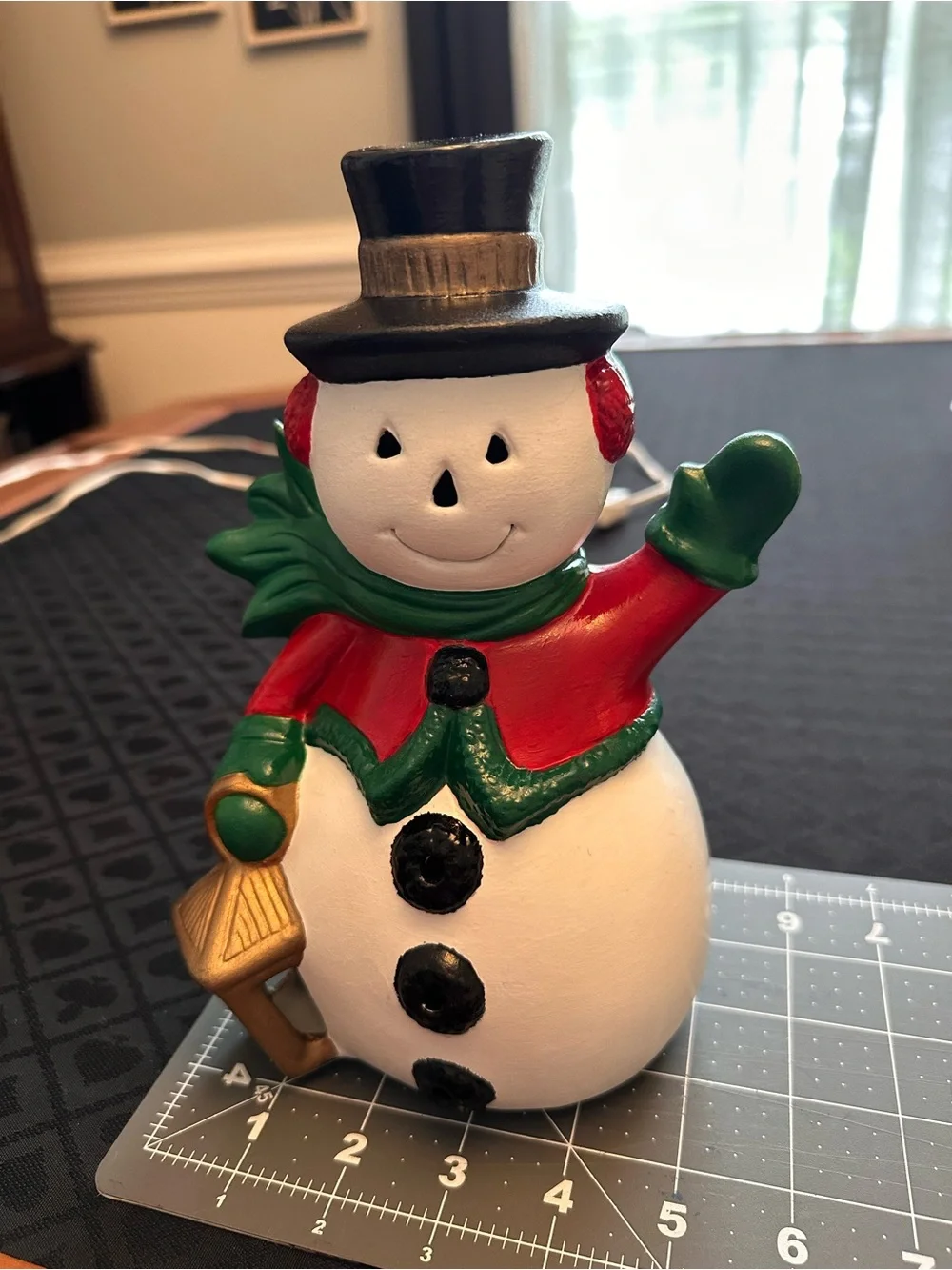 Vintage Ceramic Snowman Light 8